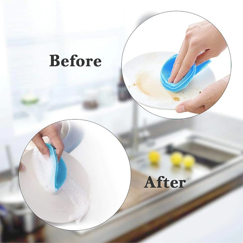 Multipurpose Silicone Dishwashing Scrubber