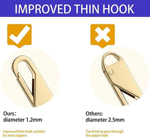Set of 20 Pieces Portable Zip Runner Pull Replacement, Detachable Zipper