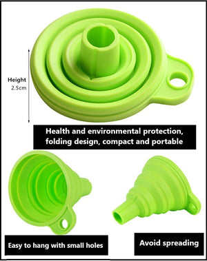 Magic Heat Resistant Silicone Foldable Funnel