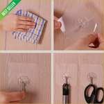 Strong Self Adhesive Wall Hook Hanger - Kitchen/Bathroom/Bedroom