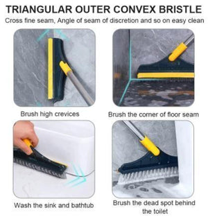 Click Enterprise Bathroom Cleaning Brush with Wiper 2 in 1 Tiles