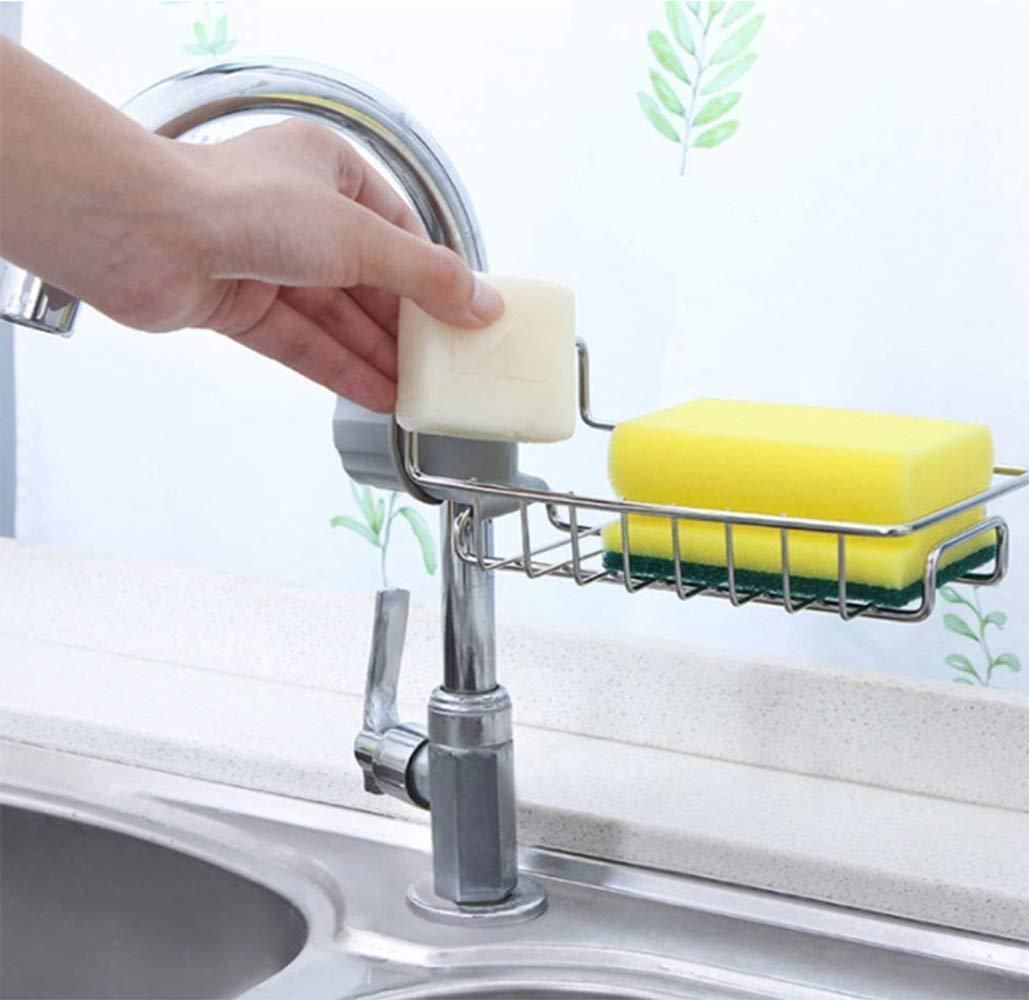 Stainless Steel Sink Kitchen Soap Sponge Holder