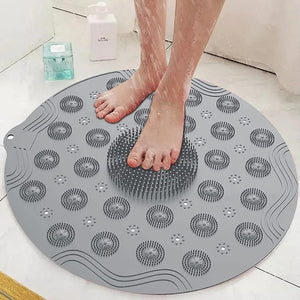 Bathroom Mat- Silicone Non Slip Round Bathroom Mat