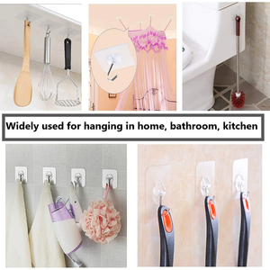 Strong Self Adhesive Wall Hook Hanger - Kitchen/Bathroom/Bedroom
